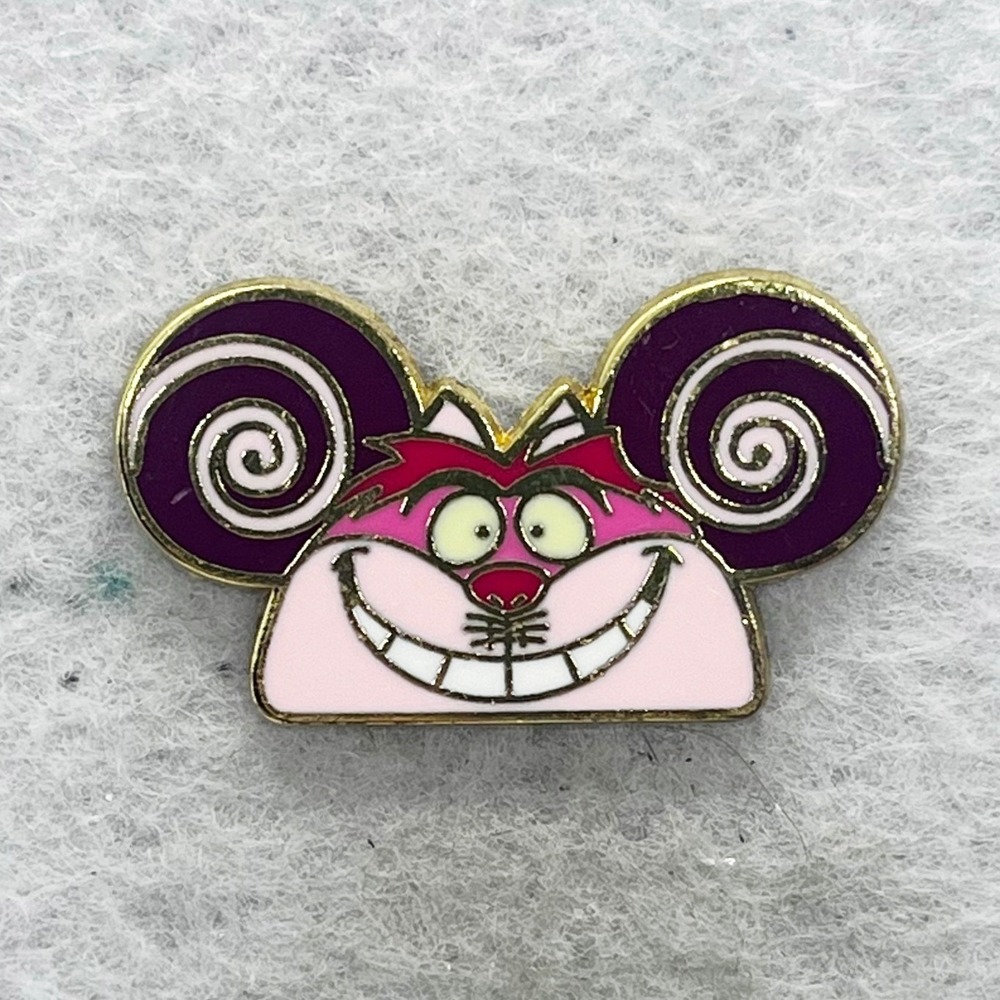 🔮 5/$25 Disney Alice In Wonderland Character Ear Hat Cheshire Cat Pin